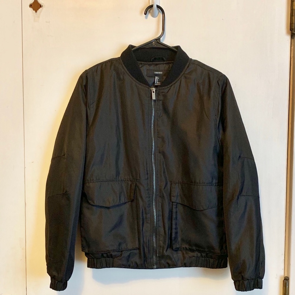 Black Bomber Jacket - Picture 2 of 5